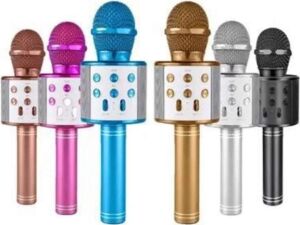 Bluetooth Hoparlör USB Aux Sd Kart Kaoroke Mikrofon Uzun Pil Ömrü