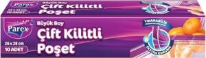 Çift Kilitli Buzdolabı Poşeti Büyük Boy