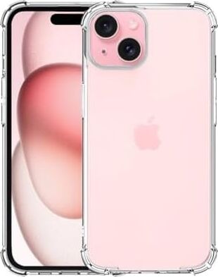 Apple iPhone 15 Kapak Kamera Bölümü Açık Antişok Airbag Köşe Korumalı Silikon Şeffaf Kılıf