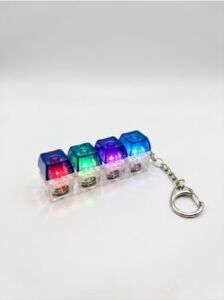 Rgb Işıklı Mekanik Klavye Tuşlu Stres Atma Anahtarlığı - 4'lü Fidget Toy