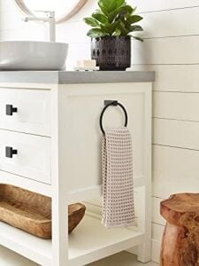 Amerock | Havlu Halkası | 6 1/2 Inç (165 Mm) | Mat Siyah | Anıt | Havlu Tutucu | Banyo Donanımı | Banyo Aksesuarları