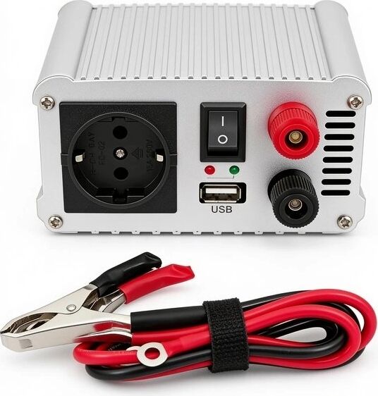 500W Araç Inverteri 12V Dc 220V Ac USB Çıkışlı Fanlı Akü Dönüştürücü Araç ve Karavan Kullanımı