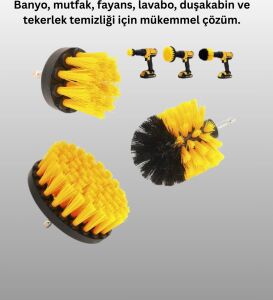 3’lü Matkap Ucu Fırça Takımı Zorlu Kirler Için