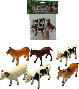 6 Parça 5 Inch Hayvan Seti (Çiftlik,dinozor,vahşi,deniz Hayvanları)