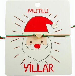 Kalp Çift Ipli Yılbaşı Bilekliği