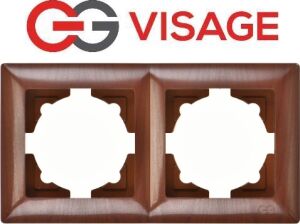 Visage Amazon Ceviz 2 Li Çerçeve - Priz ve Anahtar Için Uyumlu Çerçeve