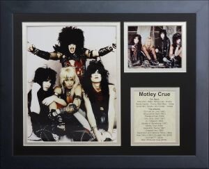 Efsaneler Ölüm Asla Motley Crue Çerçeveli Fotoğraf Kolajı, 35,6 cm