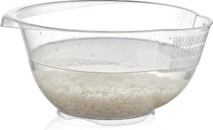 Hobby Life 3.5 Litre Şeffaf Pirinç Süzgeci – Islatma ve Yıkama Hazneli, Tane Kaybını Önleyen Akıllı Bakliyat Yıkama Kabı