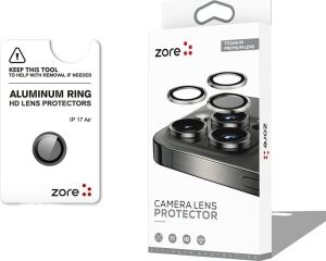 Senon Apple iPhone 17 Air Için Zore Cl-12 Premium Safir Parmak Izi Bırakmayan Anti-Reflective Kamera Lens Koruyucu (Siyah)