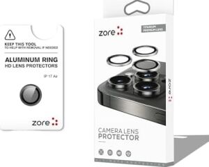 Senon Apple iPhone 17 Air Için Zore Cl-12 Premium Safir Parmak Izi Bırakmayan Anti-Reflective Kamera Lens Koruyucu (Siyah)