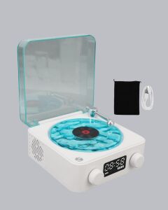 Gece Lambası Stereo Bluetooth Hoparlör Dijital Saatli Vintage Tasarım Çok Fonksiyonlu