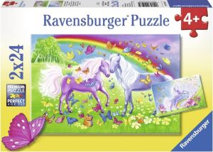 2X24 Parçalı Puzzle Gökkuşağı Atları