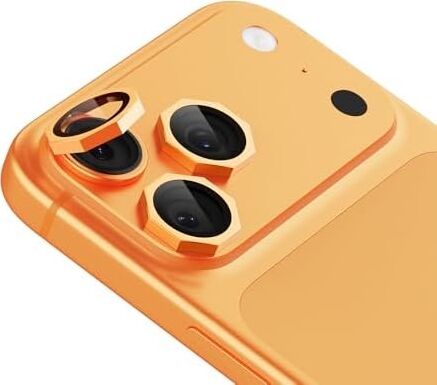 Senon Apple iPhone 17 Pro Max Için Zore Cl-19 Kamera Lens Koruyucu Köşeli Turuncu