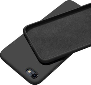 & Aksesuar iPhone 7/8 / Se 2020 / Se 2022 ile Uyumlu Içi Kadife Dışı Mat Yapıya Sahip Koruma Sağlayan Lansman Silikon Kılıf (Siyah)