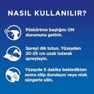 Lysol Çok Amaçlı Dezenfektan Yüzey Temizleyici Köpük Sprey 750 ml