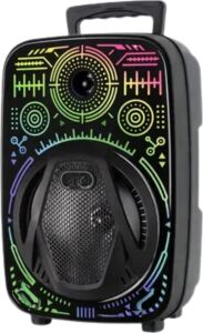 8 Inç Karaoke Hoparlör USB Aux Fm Destekli Işıklı Speaker
