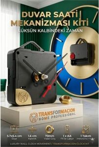 Sessiz Akar Saat Mekanizması Askılı Duvar Saati Motoru Akrep Yelkovan Seti 723157