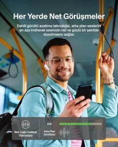 Soundform Anc Gerçek Kablosuz Kulak Içi Kulaklık, Dahili Mikrofonlu, Usb-C Hızlı Şarj, 28 Saat Pil Ömrü, Ipx5 Suya Dayanıklılık,, Galaxy, Vb. Için Bluetooth Kulaklık, Beyaz