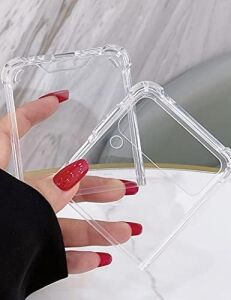 Galaxy Z Flip 3 ile Uyumlu Anti Shock Şeffaf Kılıf Pürüzsüz Yüzey Galaxy Flip 3 ile Uyumlu Kılıf