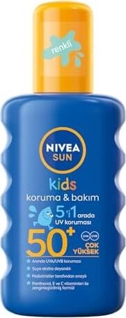 Sun SPF50+ Çocuklar Için Yüksek Güneş Koruyucu Vücut Spreyi 200ML,EKSTRA Suya Dayanıklı,e&c Vitamini