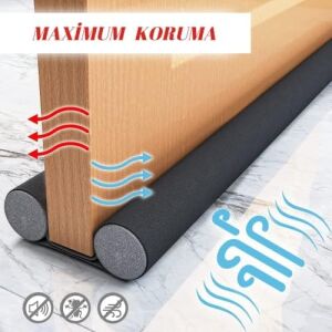 Kapı Altı Rüzgar Önleyici, Isı Yalıtım Süngeri, Kapı Altı Sızdırmaz Bant, Eşik Altlığı, Kapı Stoperi, Cereyan Önleyici, Yakıt Tasarrufu (Kirli Beyaz)