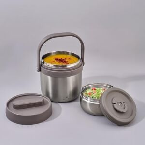 Bento Yuvarlak Lunch Box Steel 1400 ml