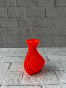 Kalpli Turuncu Dekoratif Vazo 11 cm Modern Şık Masaüstü Aksesuar