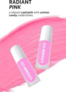 Cream Co. Allık Ruj Göz Farı Glow Tint Radiant Pink, Nemlendirici Makyaj, 505 Pembe, Hyaluronik Asit Peptit