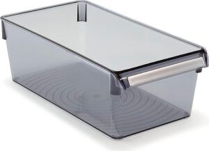 M-E27-10-25 Düzenleyici Raf, Dikdörtgen, 290X150X100 Mm, Şeffaf Siyah
