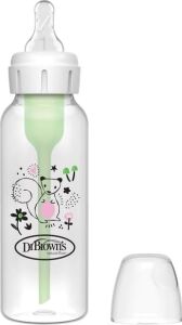 8 Oz/ 250 ml Dar Ağız Anti-Kolik Pp Sincap Desenli Biberon, Tekli Paket