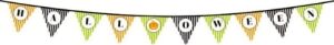 Cadılar Bayramı Kabak Temalı Halloween Yazılı Banner Süs Flama 3 Metre