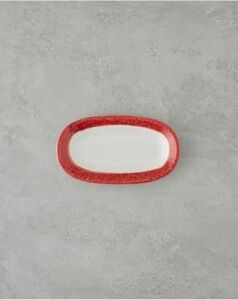 Larry Porselen Kayık Tabak 19 cm Kırmızı
