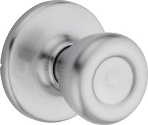 (Updated Packaging, Satin Chrome) - Kwikset 92001-514 Tylo Hall & Closet Knob In Satin Chrome