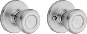 (Updated Packaging, Satin Chrome) - Kwikset 92001-514 Tylo Hall & Closet Knob In Satin Chrome