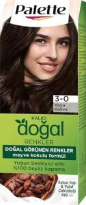 Kalıcı Doğal Renkler 3-0 Koyu Kahve Kakao Yağı & Yulaf Çekirdeği Özlğ Saç Boyası