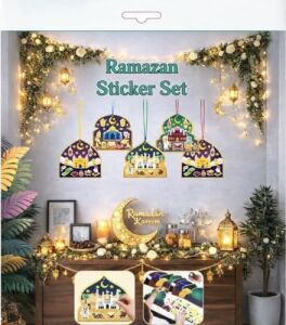 Sticker Hoş Geldin Ramazan Dekorlu Ramazan Süsü, Ramazan Süsleri, Ramazan Duvar Süsü Ramazan Dekorasyon Iftar Sahur