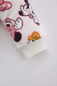 Kız Bebek Kız Bebek  Mickey & Minnie Bisiklet Yaka Sweatshirt