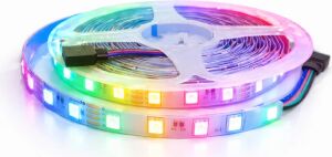 1 Adet 5 Metre Cata Ct 4545 Iç Mekan 12V 10 Çipli Şerit LED Rgb