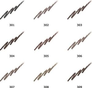 Eyebrow Pencil No: 306 Medium Ash - Şekillendirici Fırçalı Siyah Kaş Kalemi
