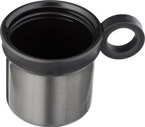 - Termos - 460ML - Koyu Gri Renk - Paslanmaz Çelik - Çift Katmanlı - 12 Saat 24 Saat Soğuk Tutar - Bardaklı Kapak Özelliği