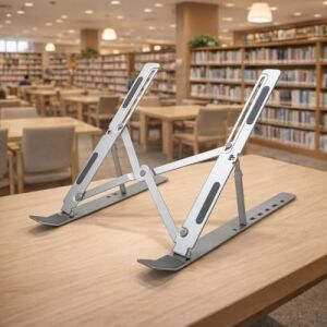 Notebook Standı 2in1 Katlanabilir Taşınabilir Folding Alüminyum Dizüstü Bilgisayar Standı Açısı Ayarlanabilir 7 Kademeli