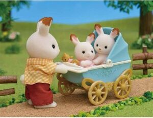 Sylvanian Families Çikolata Kulaklı Ikiz Tavşan Bebek