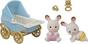 Sylvanian Families Çikolata Kulaklı Ikiz Tavşan Bebek