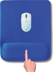 MP02 - Dörtgen Bilek Destekli Mouse Pad | Konfor, Kaymaz Taban, Ergonomik, Yumuşak, Ev,ofis (Mavi)