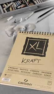 Xl Kraft Eskiz ve Resim Defteri, Spiralli, 40 Sayfa, A5, Brun, 90G