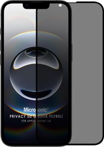 Apple iPhone 17E Privacy 5d Gizlilik Filtreli Cam Ekran Koruyucu Siyah
