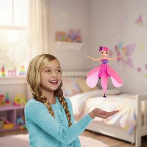 Uçan Peri Oyuncak USB Kablolu ve Şarj Edilebilir Oyuncak Pembe Renkli