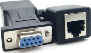 RS232 To RJ45 9 Pin Ethernet Adaptör Ekleme Ek Uzatıcı Extender Çevirici Dönüştürücü 30M