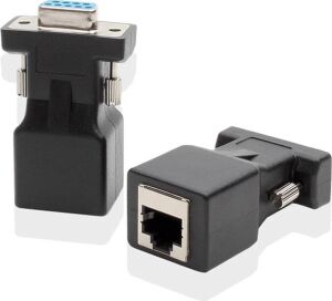 RS232 To RJ45 9 Pin Ethernet Adaptör Ekleme Ek Uzatıcı Extender Çevirici Dönüştürücü 30M