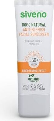 SIVENO%100 Doğal Yüz Güneş Kremi Leke Karşıtı Aydınlatıcı Mineral Filtre Uva Uvb Spf 50+ 30 ml